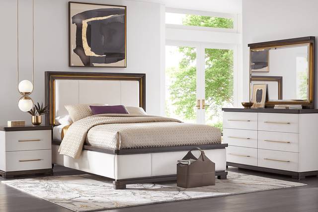 Elko Falls White 5 Pc Queen Panel Bedroom - Thumbnail - Image 1