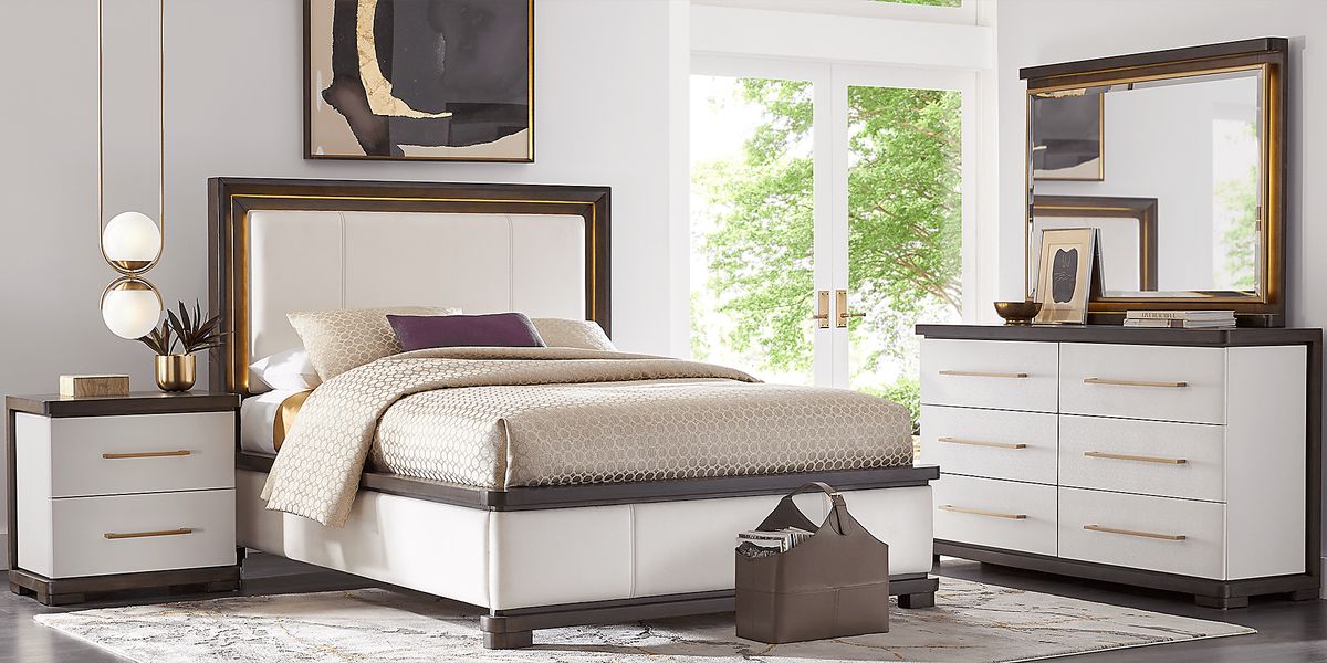 Elko Falls 5 Pc White Colors,White Queen Bedroom Set Rooms To Go