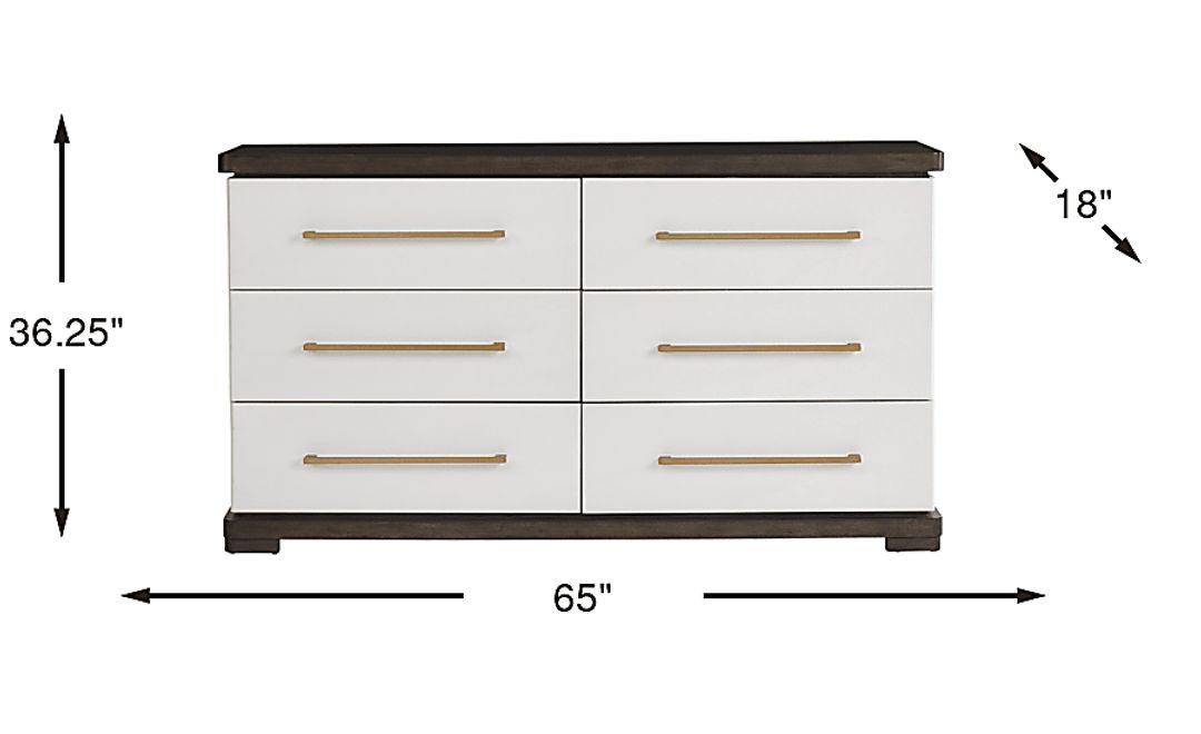 Elko Falls White Dresser