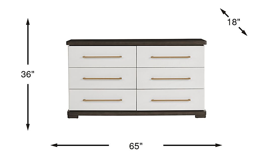 Elko Falls White Dresser