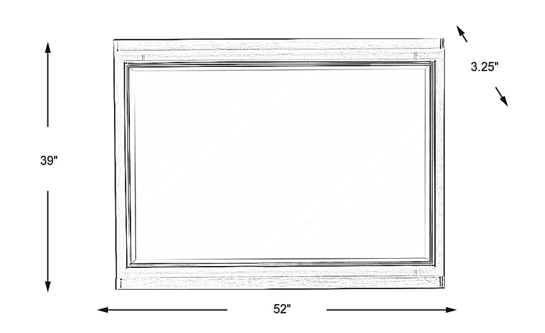 Elko Falls White Mirror With Touch Light