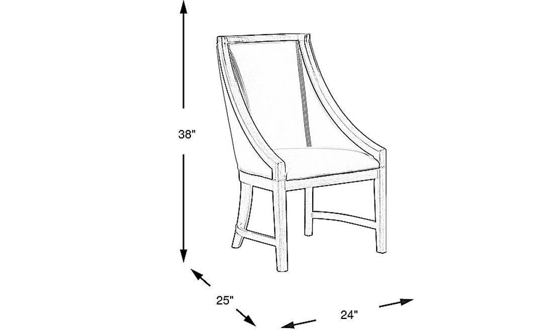 Elko Falls White Upholstered Host Chair