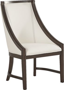 Elko Falls White Upholstered Host Chair