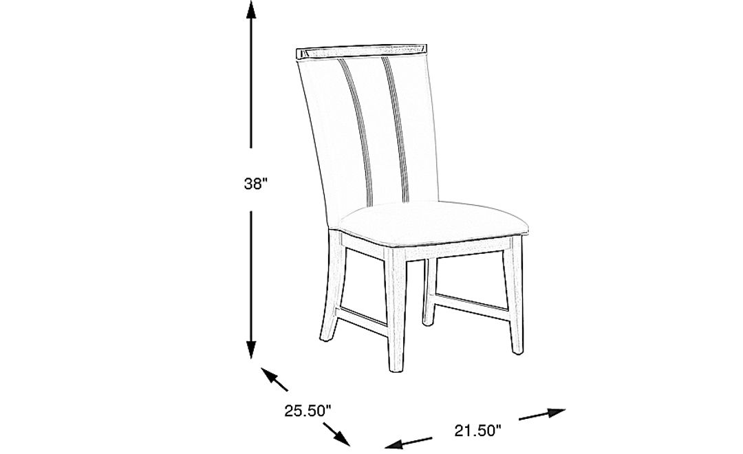 Elko Falls White Upholstered Side Chair