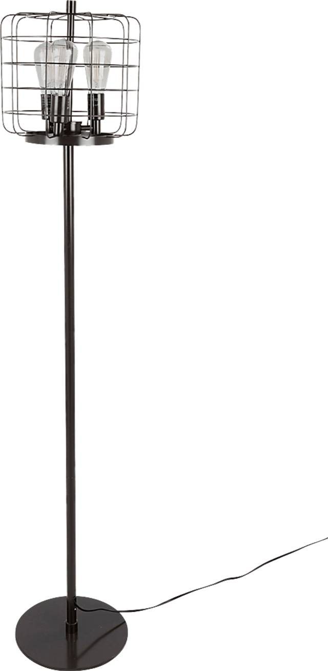 Elkwood Black Floor Lamp - Thumbnail - Image 1
