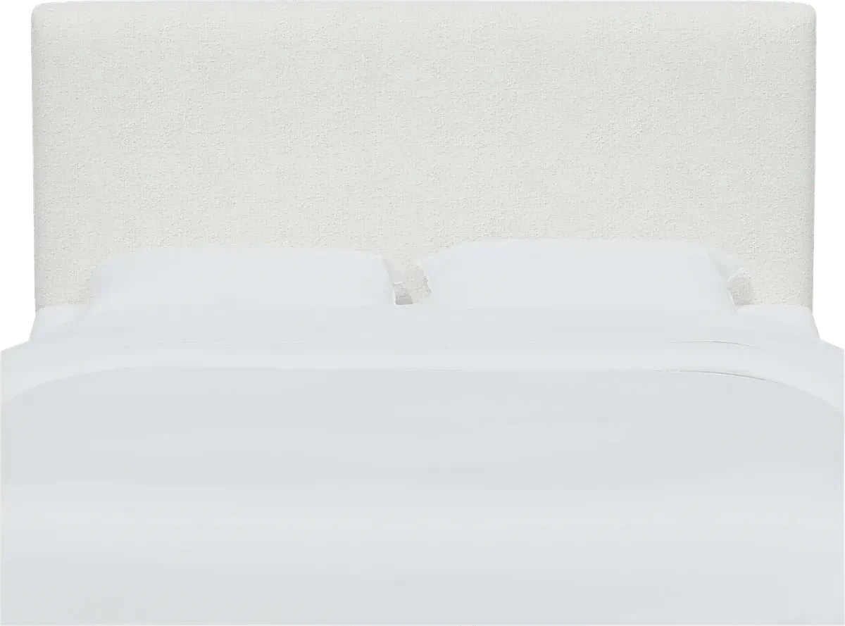 Ellalynn I White Polyester Fabric King Headboard Rooms to Go