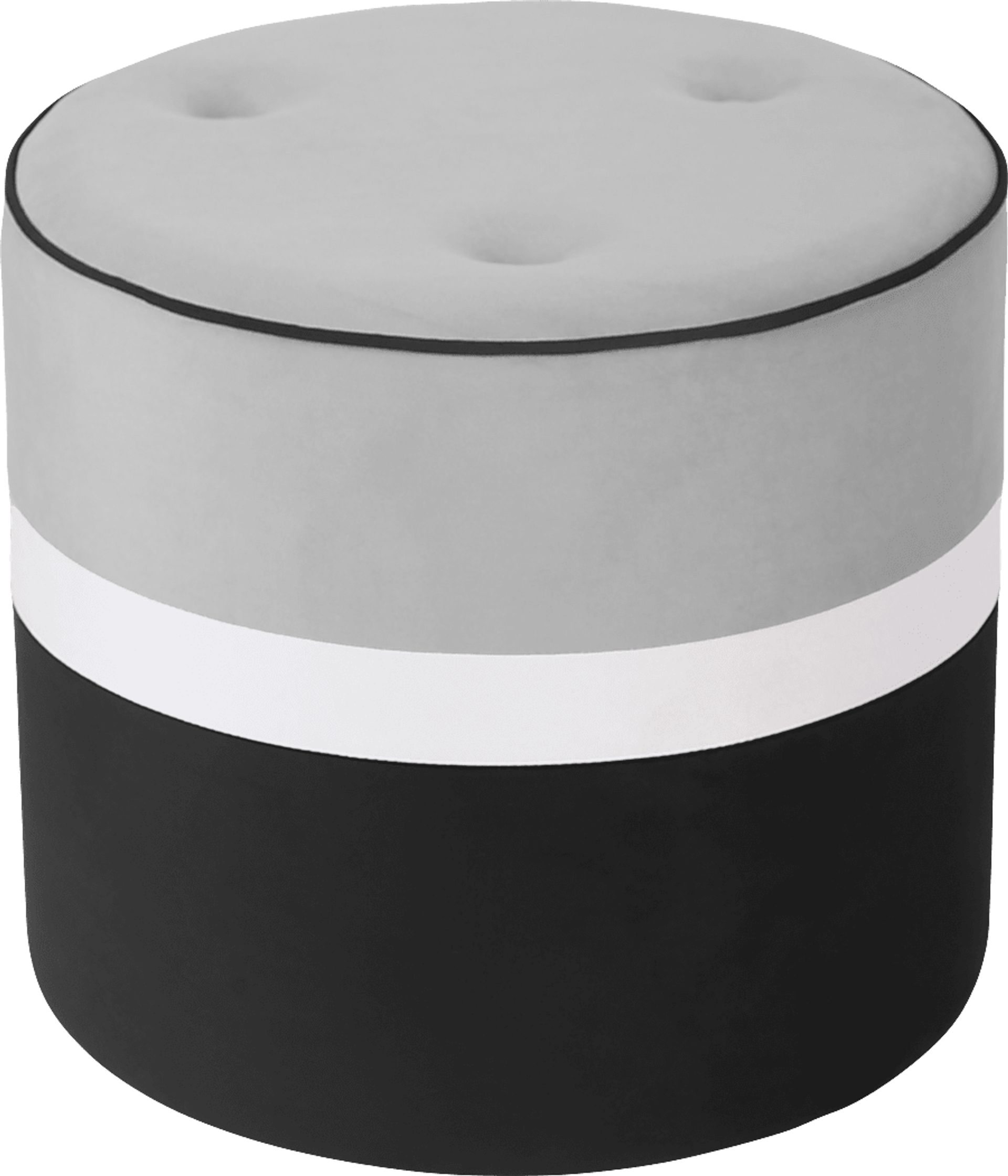 Ellaree Gray Ottoman - Image 1
