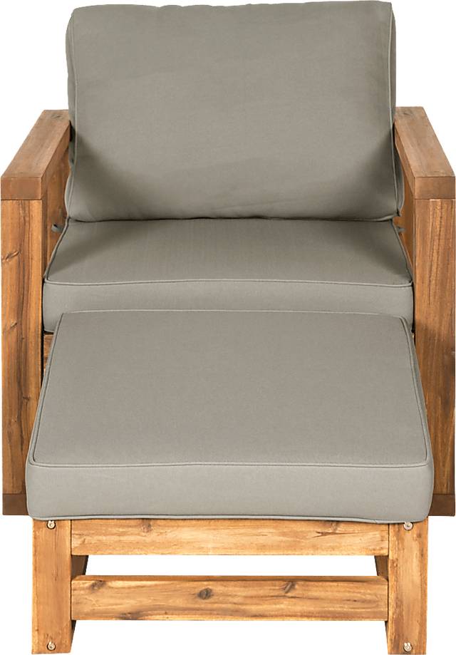 Ellaview Gray Outdoor Chair and Ottoman - Thumbnail - Image 2