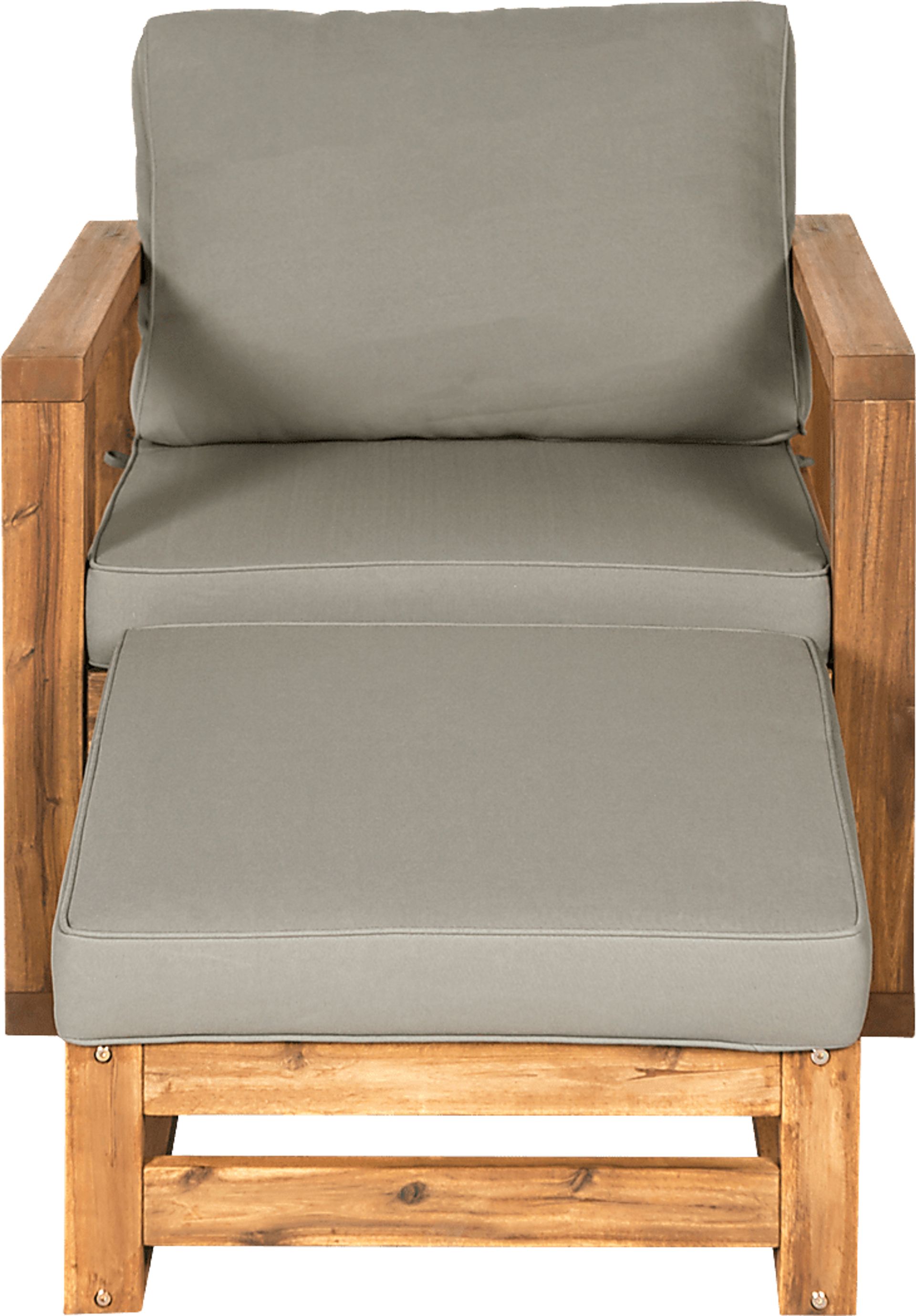 Ellaview Gray Outdoor Chair and Ottoman - Image 2