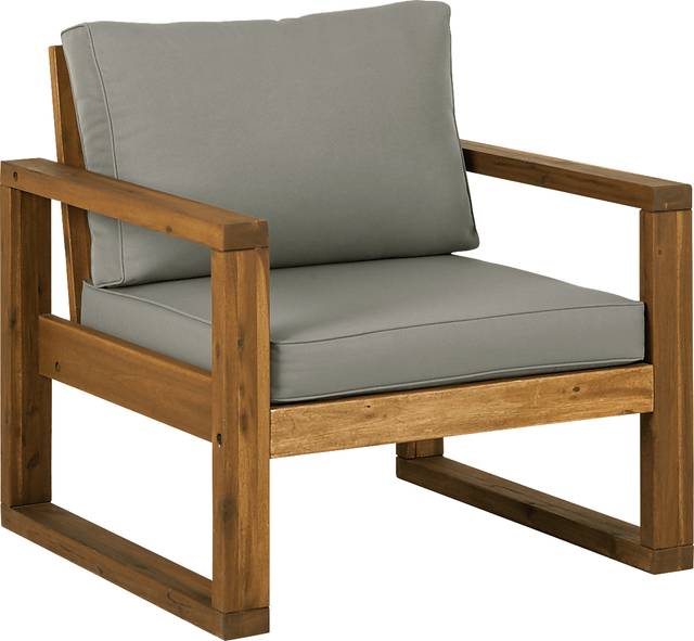 Ellaview Gray Outdoor Chair and Ottoman - Thumbnail - Image 3