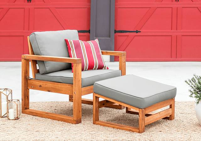 Ellaview Gray Outdoor Chair and Ottoman - Thumbnail - Image 5