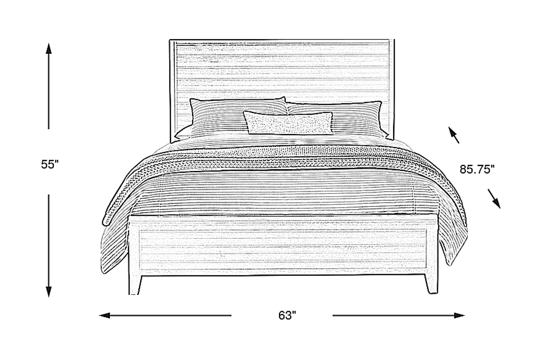 Ellenbrook Black 3 Pc Queen Panel Bed