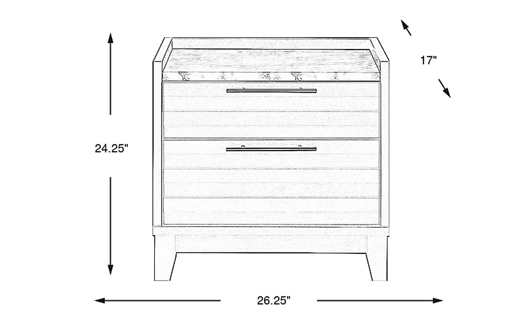 Ellenbrook Black Nightstand