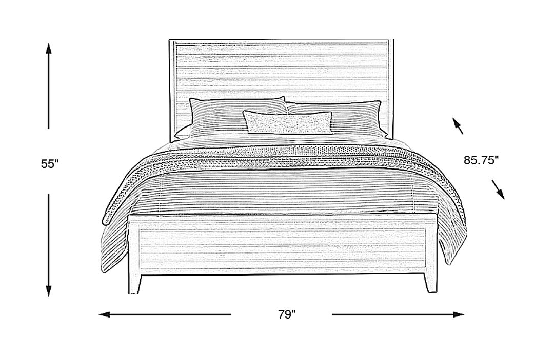 Ellenbrook Brown 3 Pc King Panel Bed