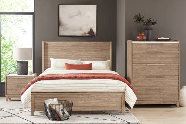 Ellenbrook Brown 5 Pc Queen Panel Bedroom - Thumbnail - Image 1
