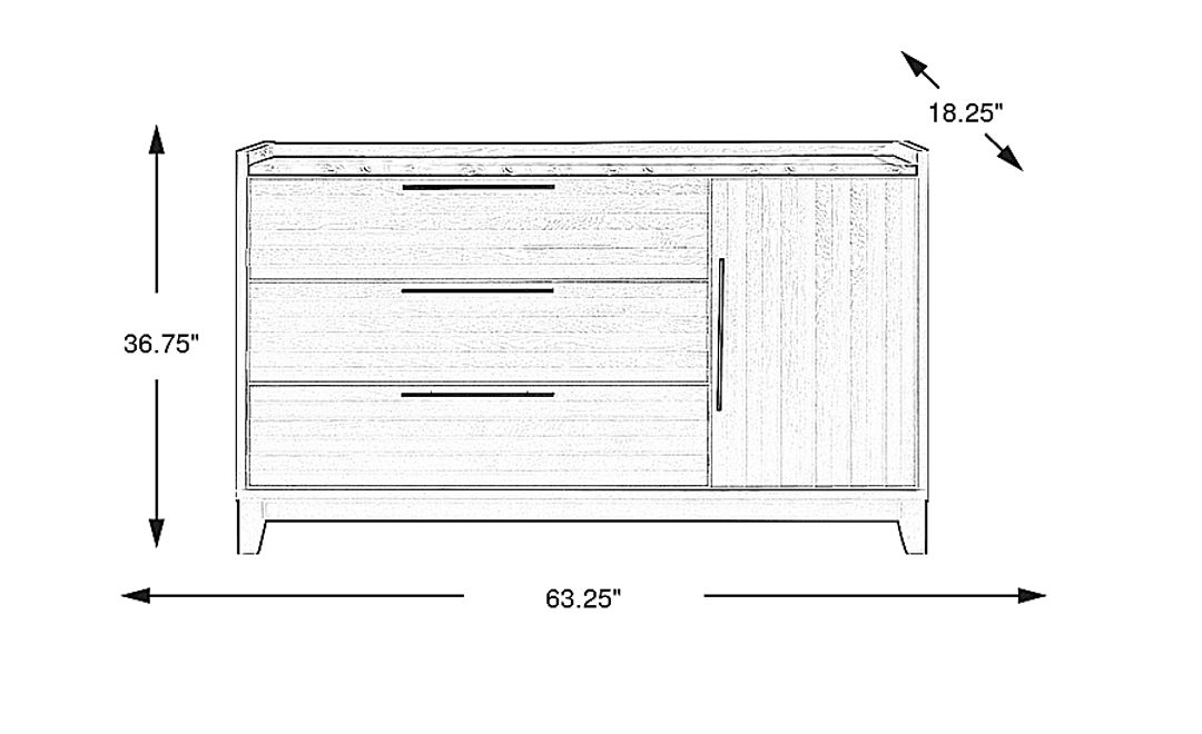 Ellenbrook Brown Dresser