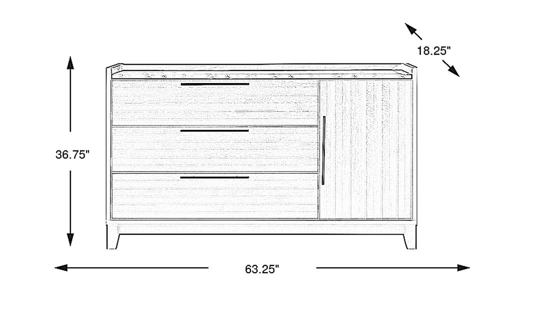 Ellenbrook Brown Dresser