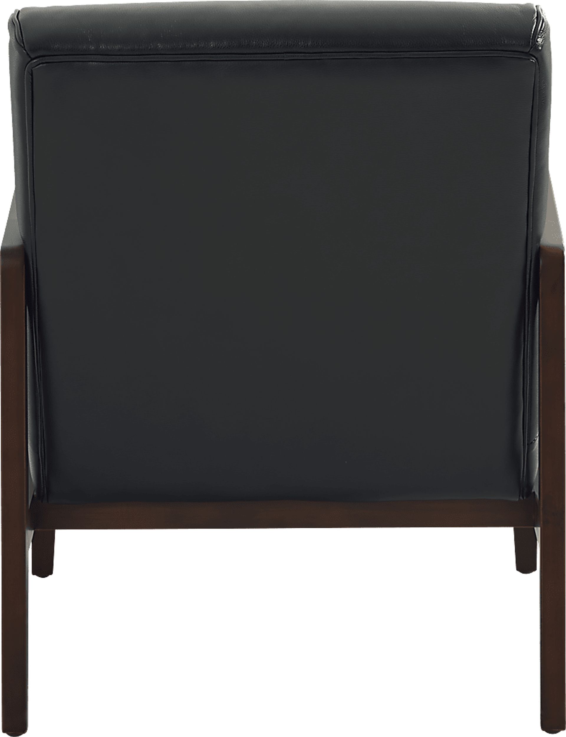 Ellenwood Black Leather Accent Chair - Image 3