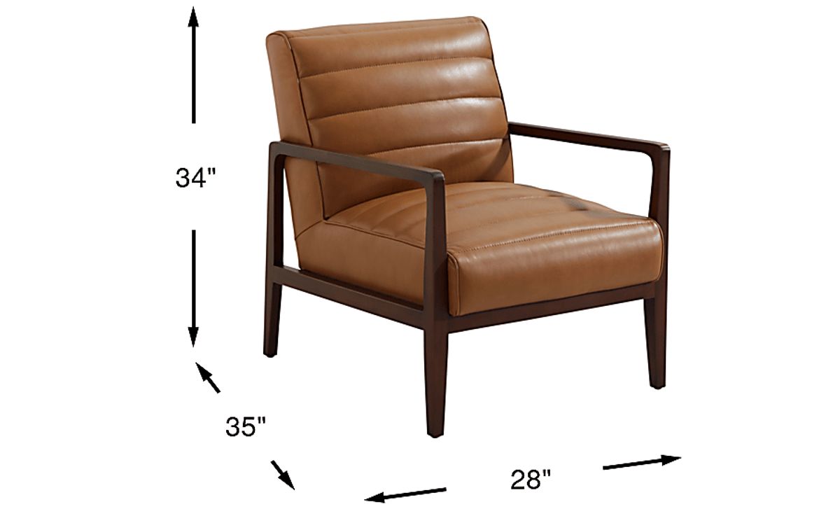 Ellenwood Saddle Leather Accent Chair Rooms To Go