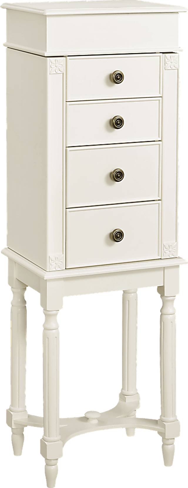Ellerson White Jewelry Armoire - Thumbnail - Image 1