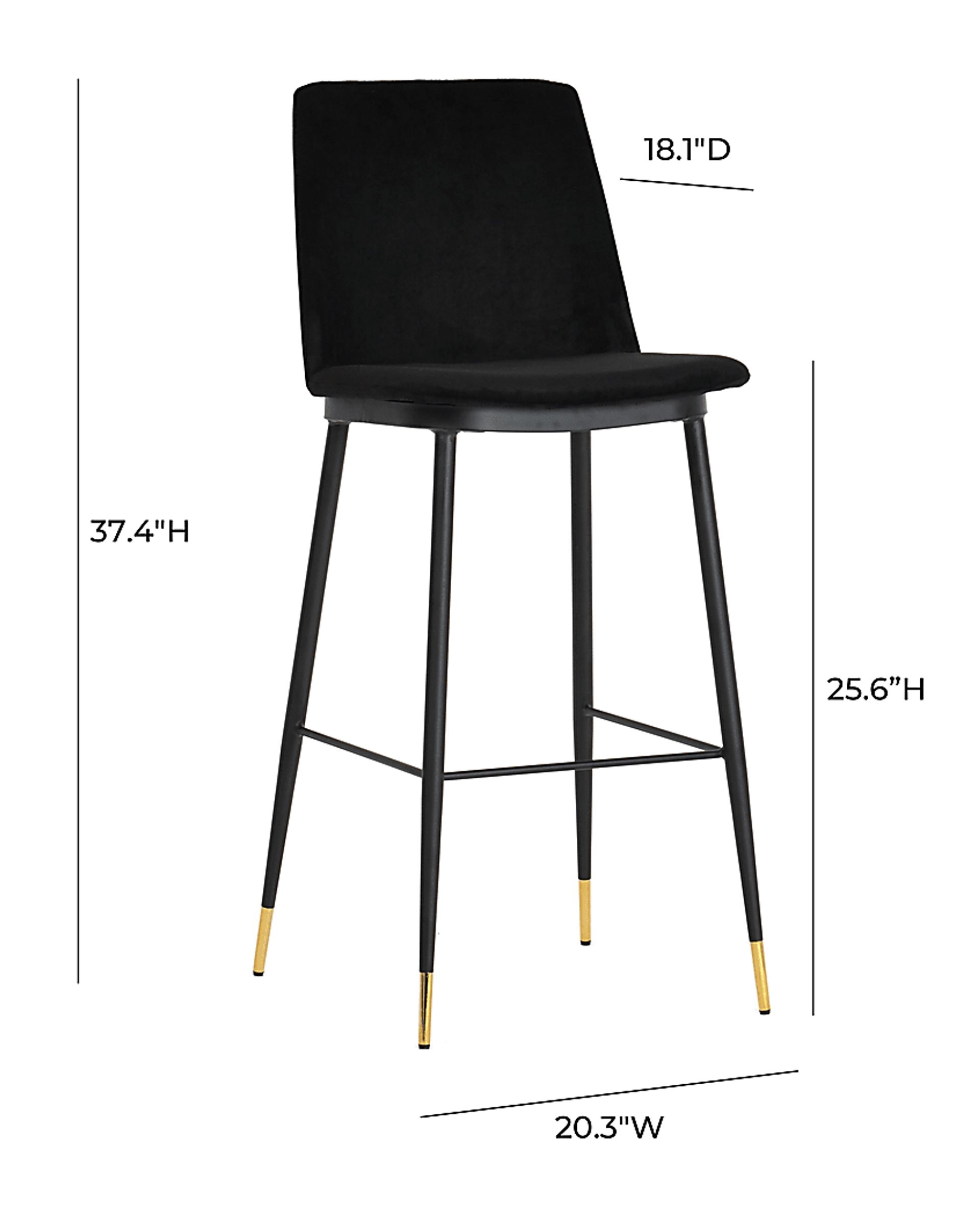 Ellian Black Counter Height Stool, Set of 2 - Image 8