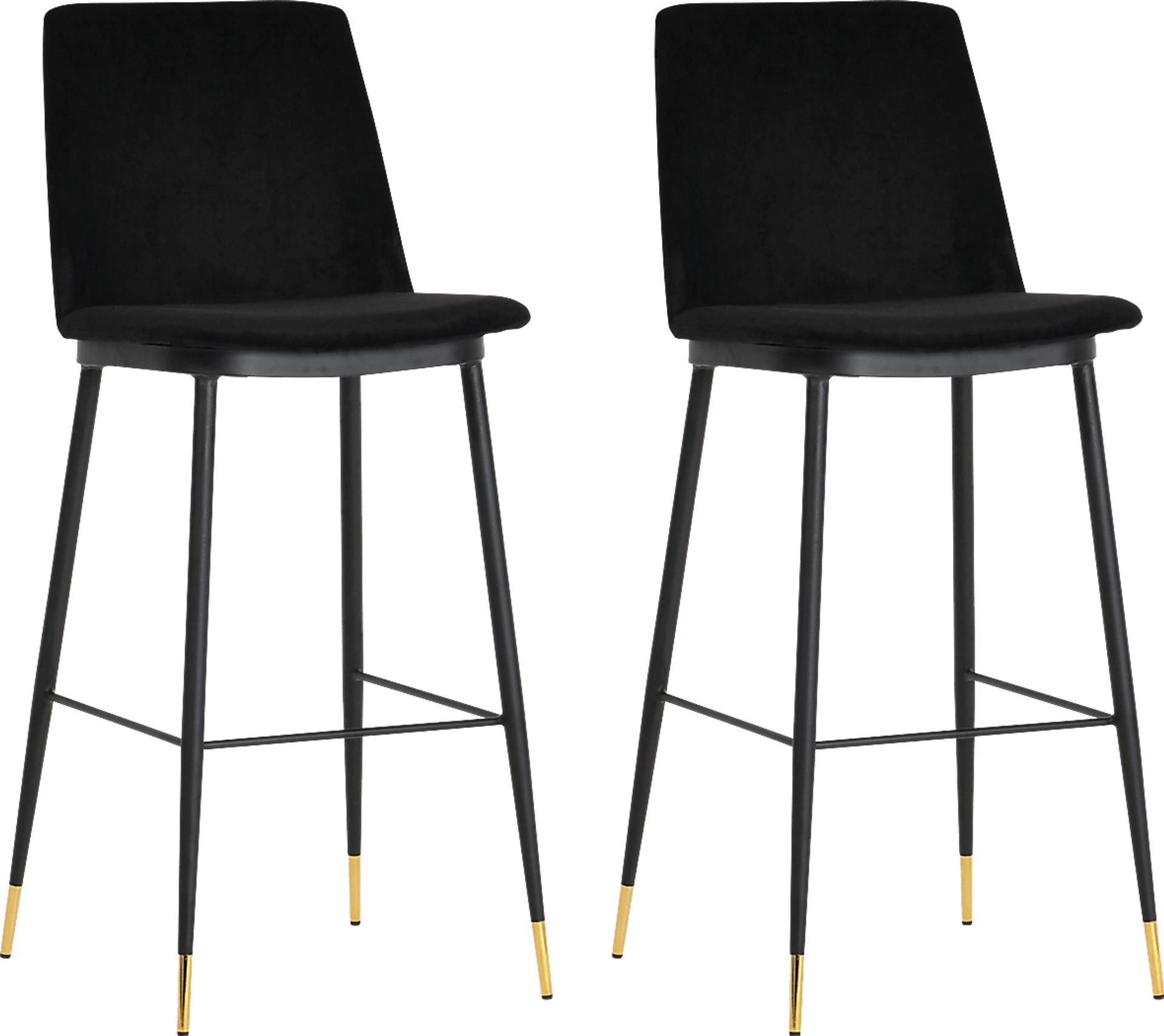Ellian Black Counter Height Stool, Set of 2 - Image 1