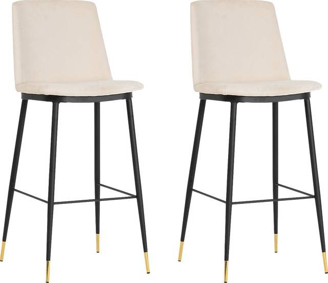 Ellian Cream Counter Height Stool, Set of 2 - Thumbnail - Image 1