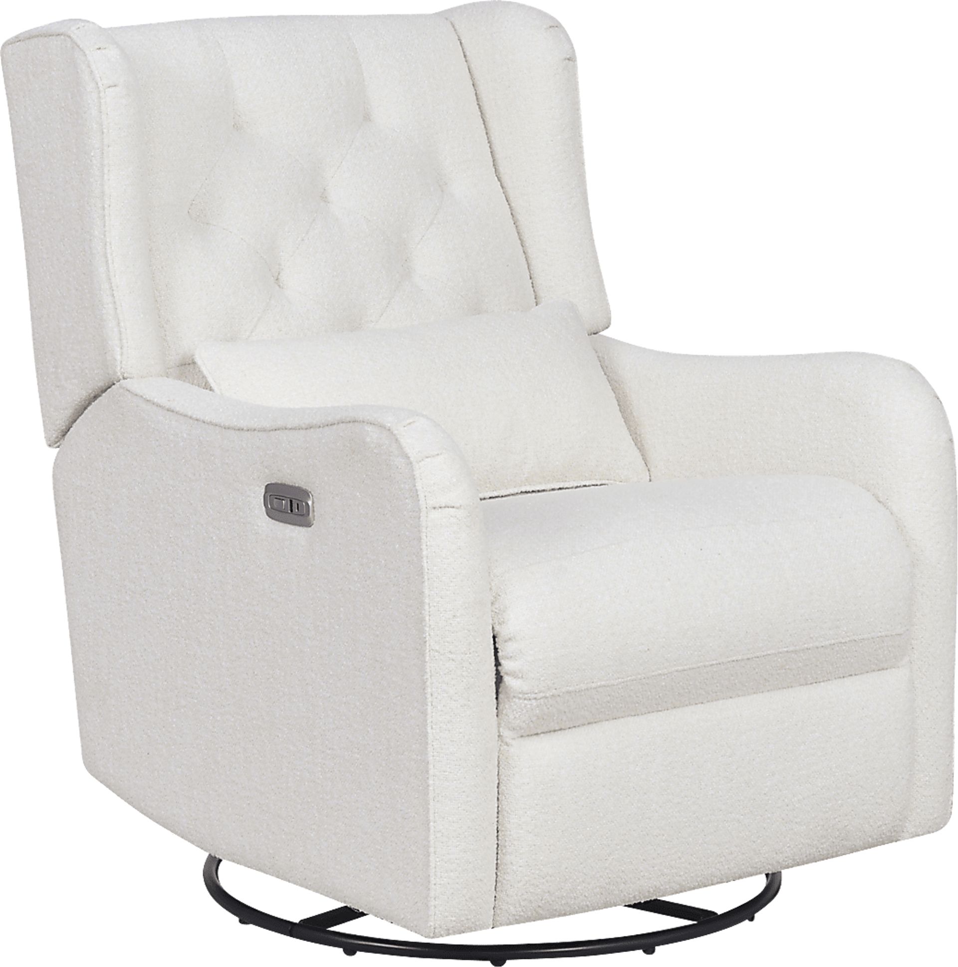 Ellie May Ivory Power Glider Recliner with Swivel - Image 3