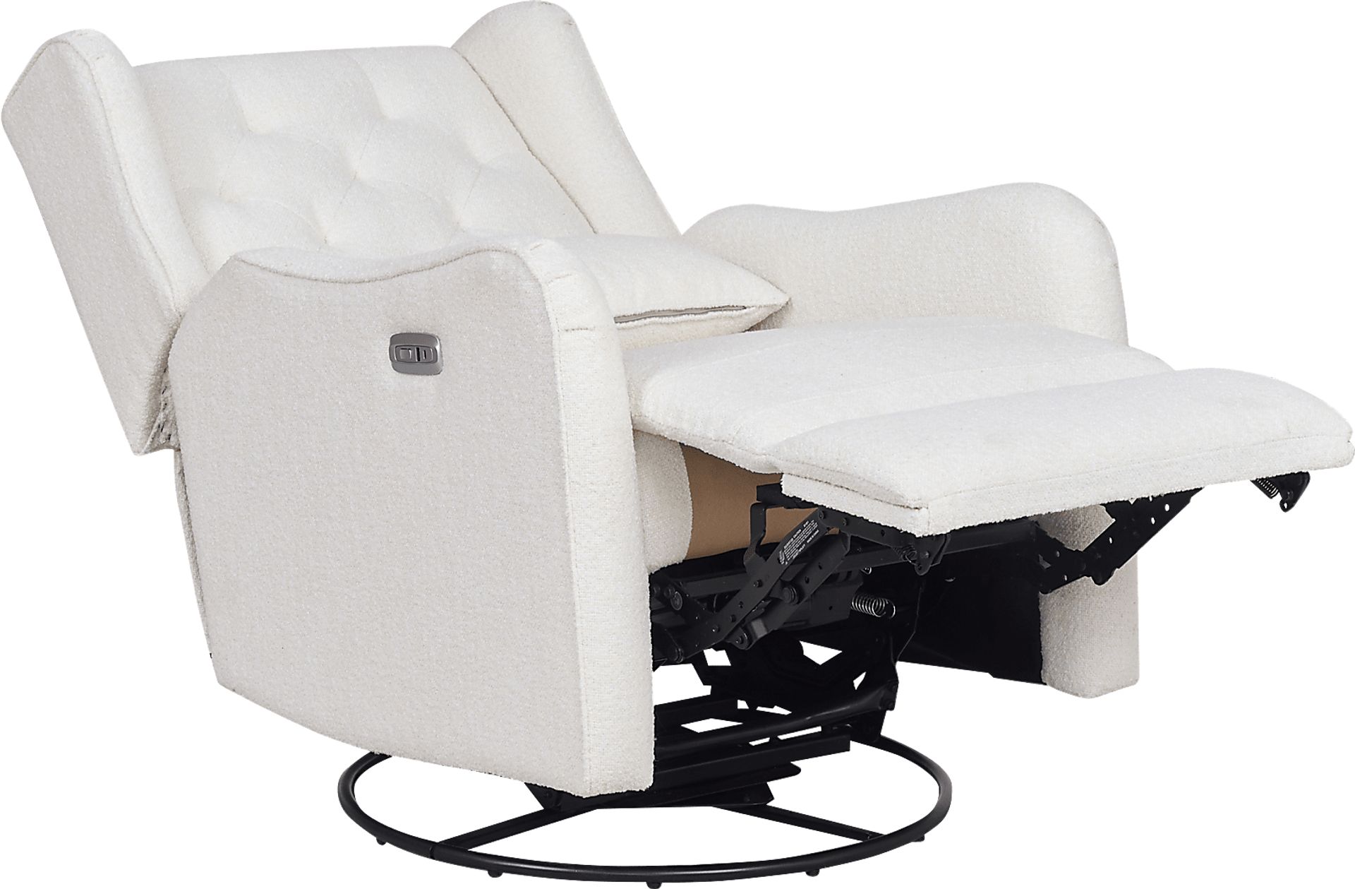 Ellie May Ivory Power Glider Recliner with Swivel - Image 4