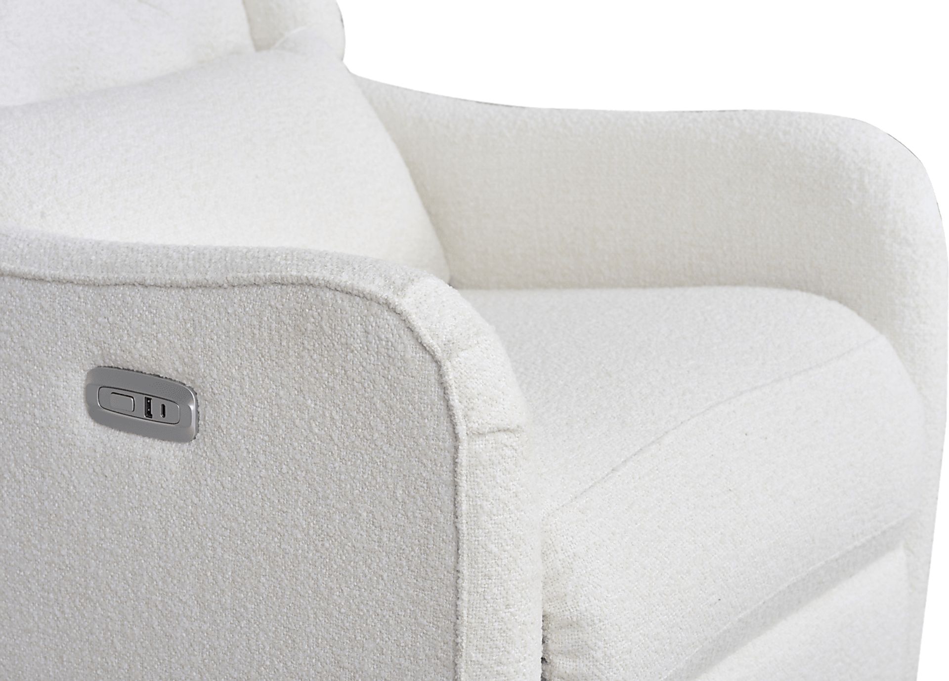 Ellie May Ivory Power Glider Recliner with Swivel - Image 5