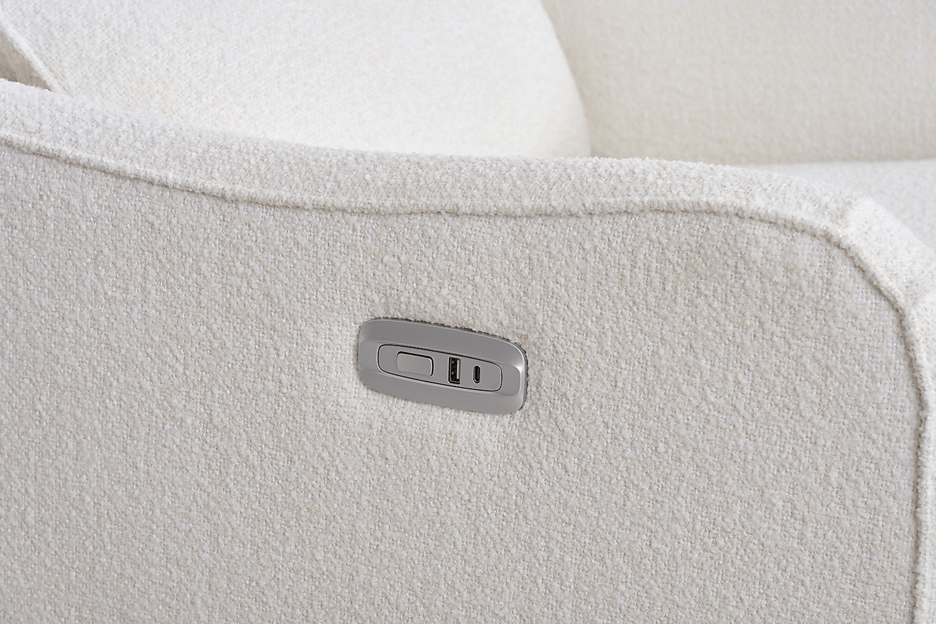 Ellie May Ivory Power Glider Recliner with Swivel - Image 7