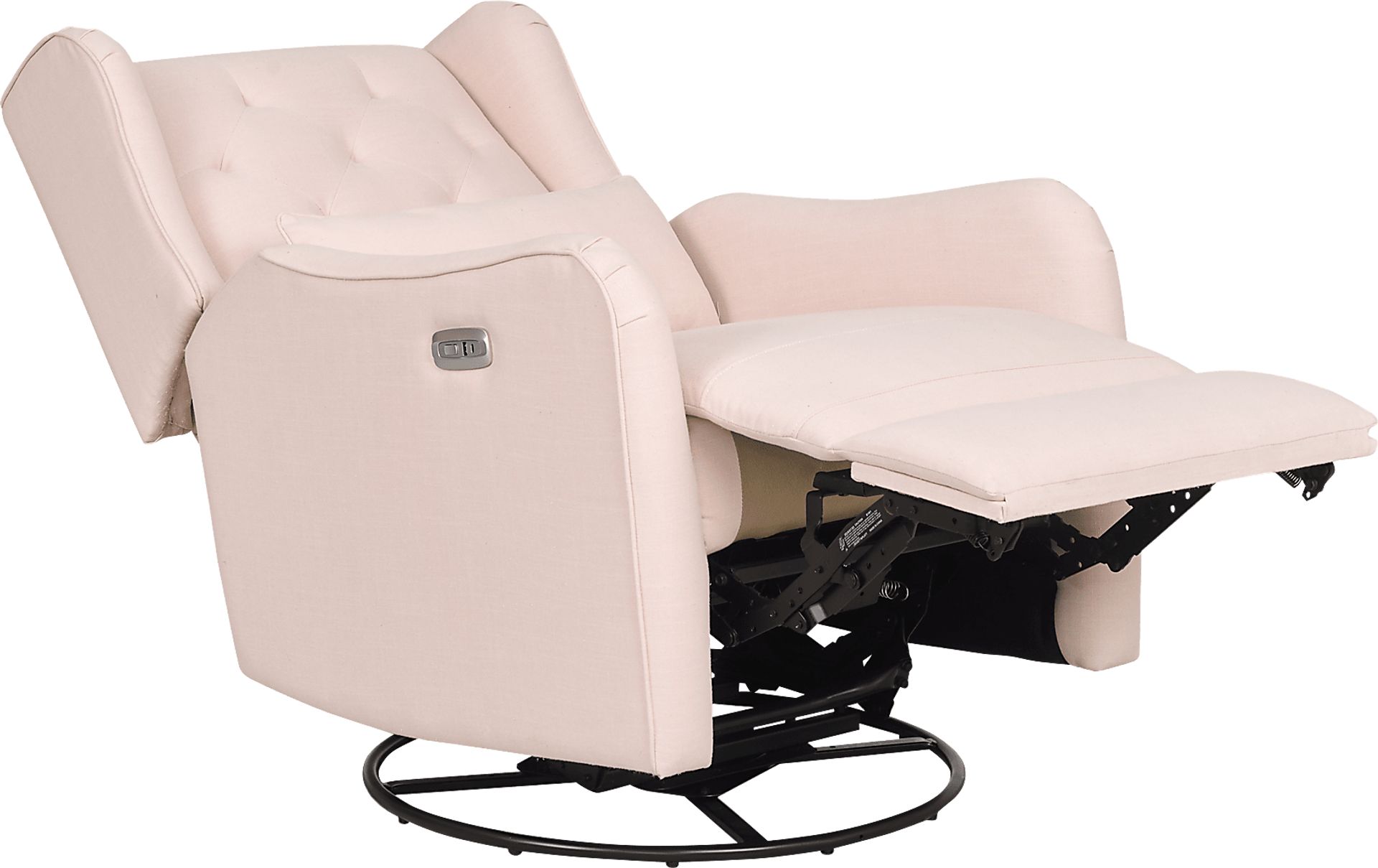Ellie May Pink Power Glider Recliner with Swivel - Image 4