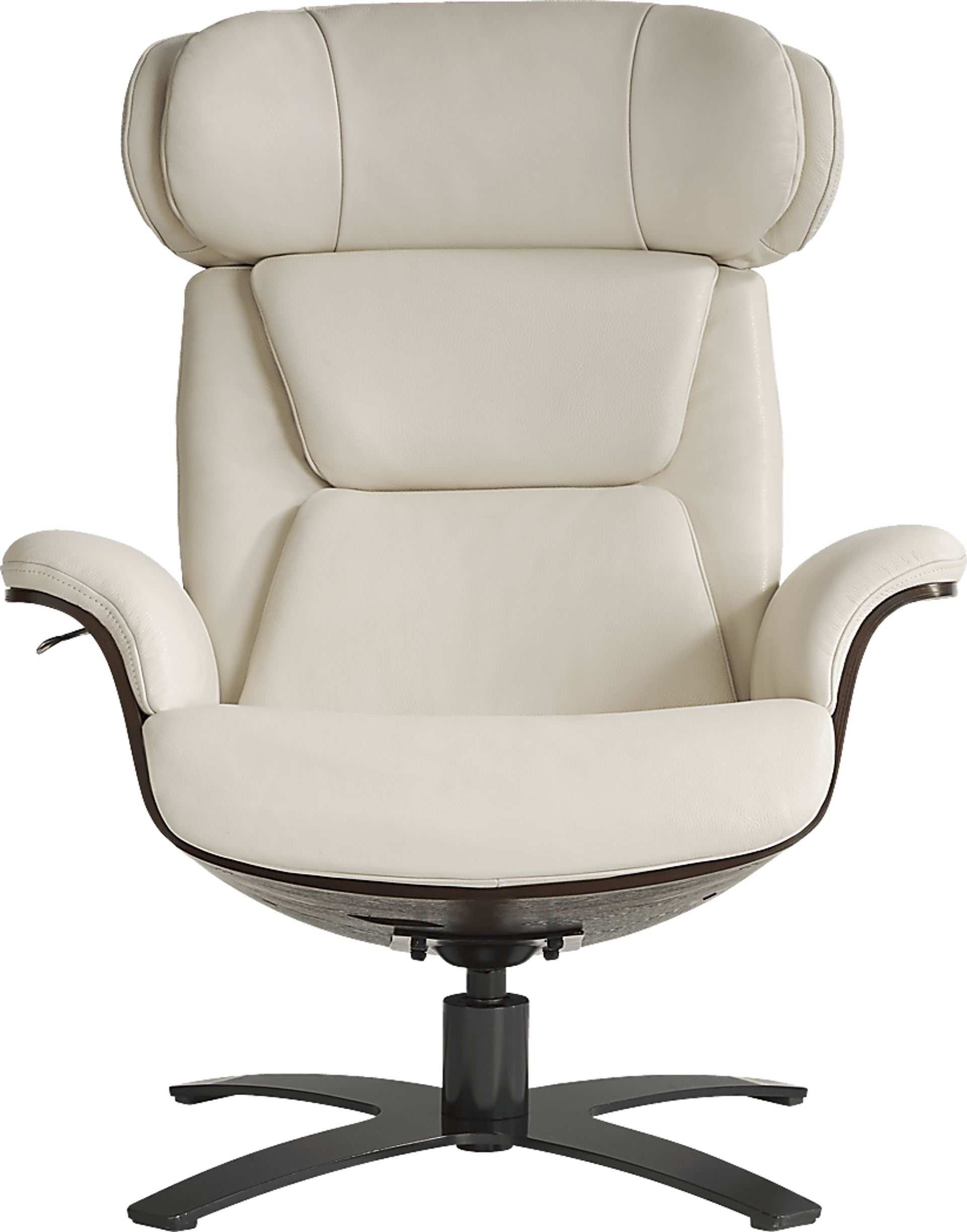 Elliot Ivory Reclining Leather Swivel Chair - Image 2