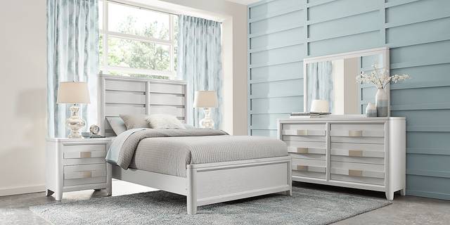 Elliot Park Platinum 7 Pc Queen Panel Bedroom - Thumbnail - Image 2