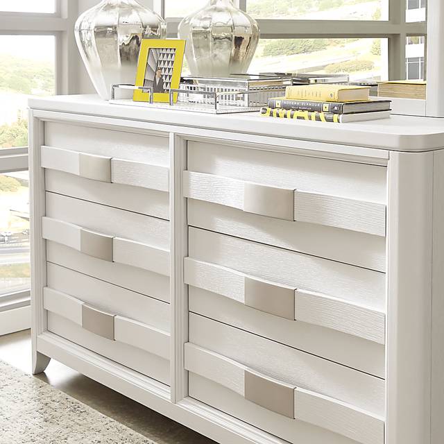 Elliot Park Platinum 7 Pc Queen Panel Bedroom - Thumbnail - Image 6