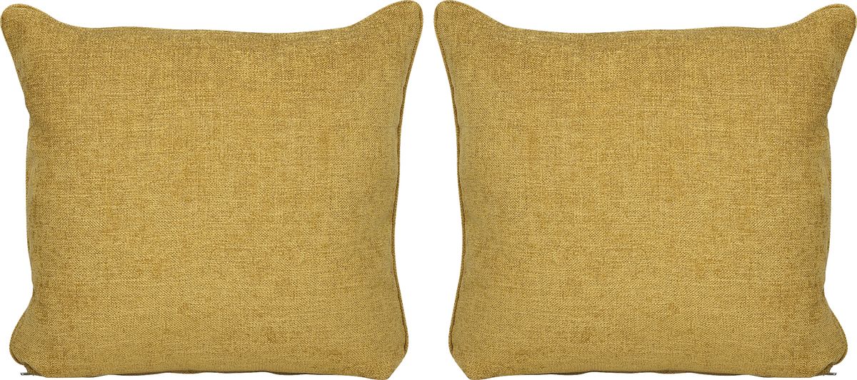 Cindy Crawford Elliot Sunflower Yellow Polyester Fabric Set Of 2 Pillows Rooms to Go