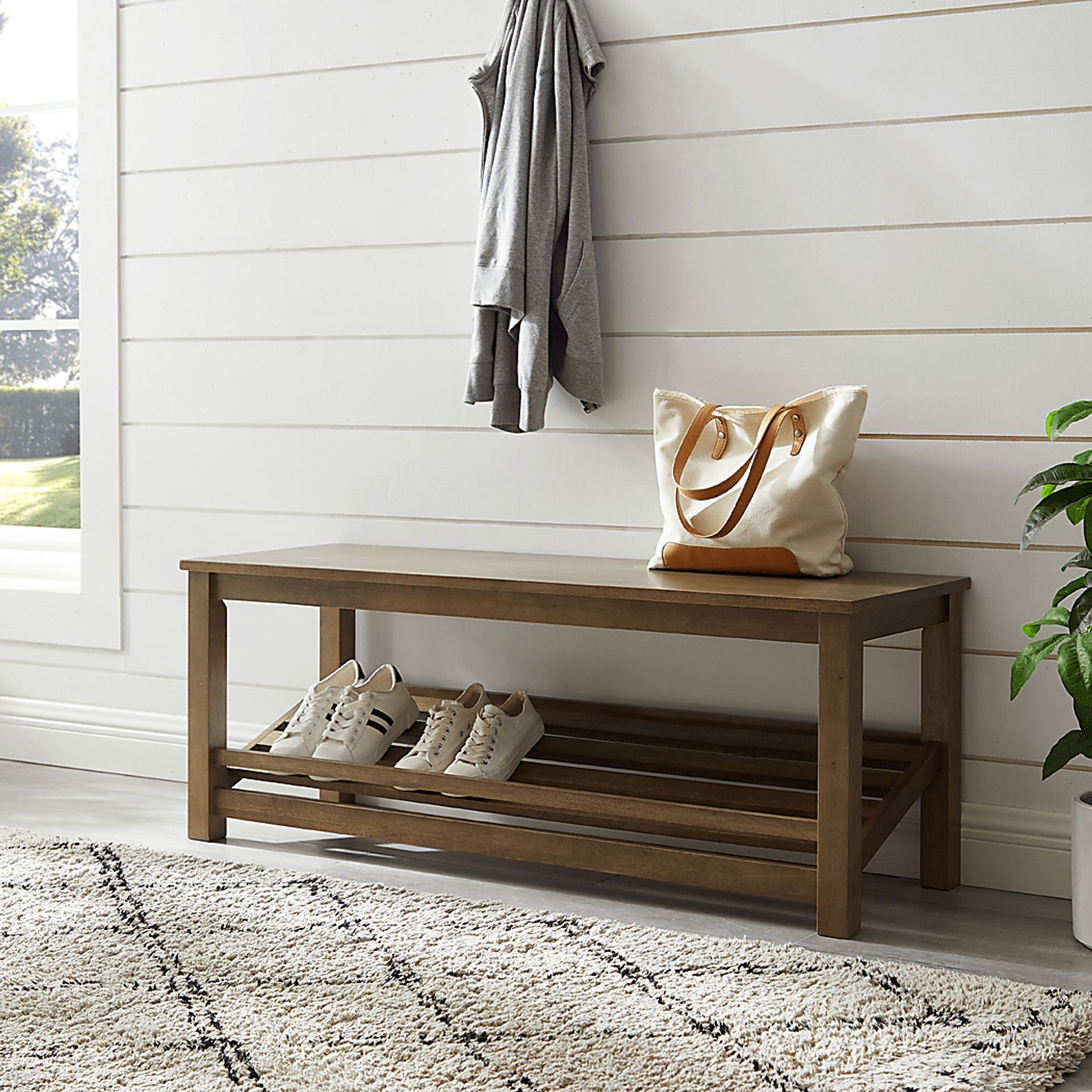 Elliron Brown Entry Bench - Image 2