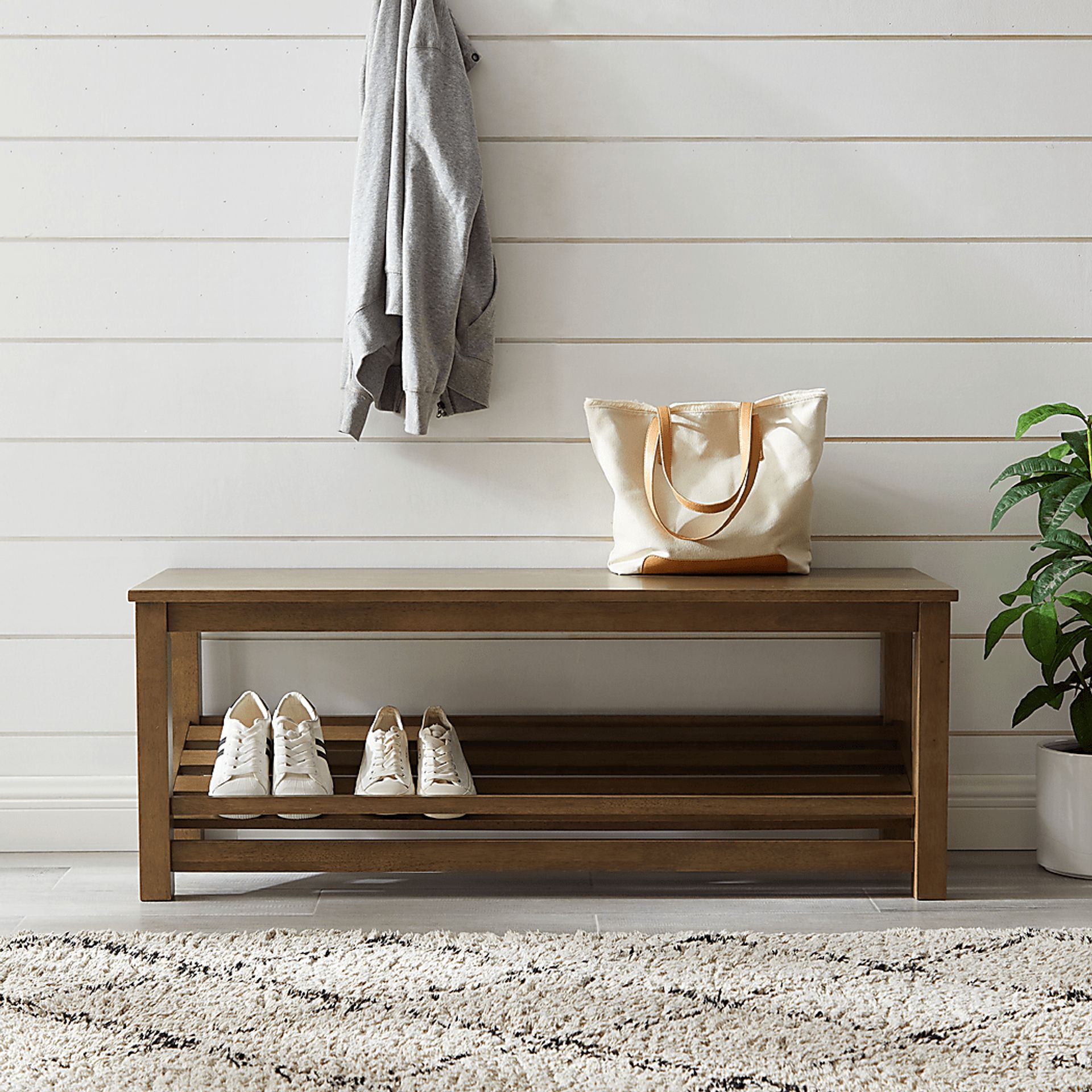 Elliron Brown Entry Bench - Image 3