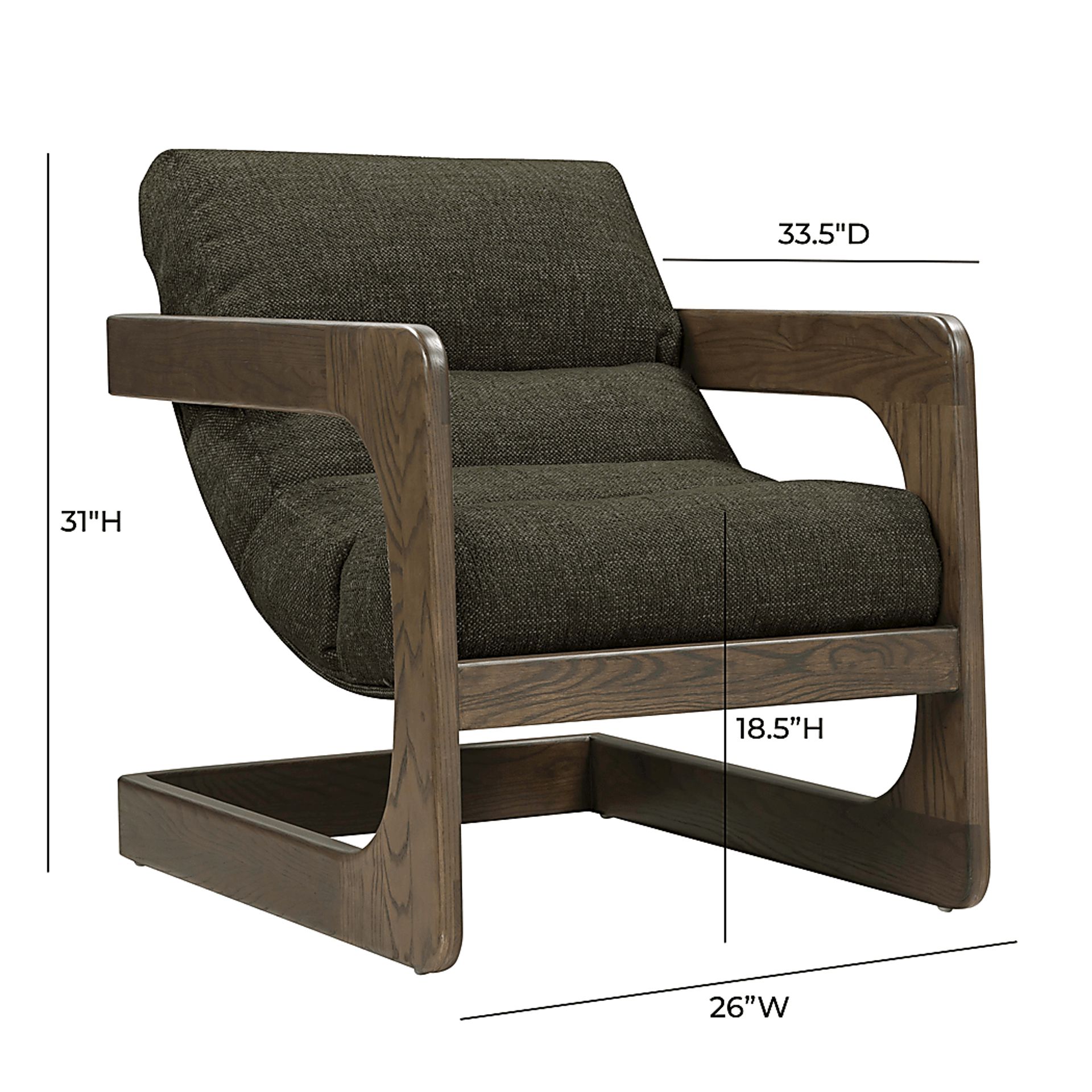 Ellisboia Dark Green Accent Chair - Image 7