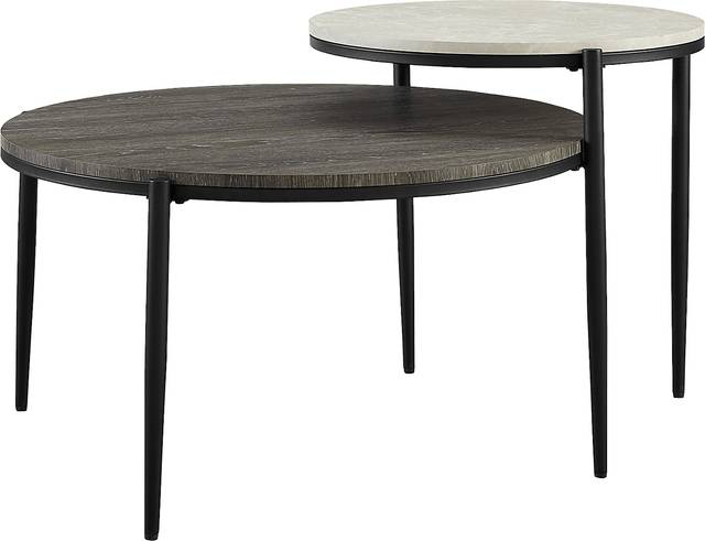 Ellisway Gray Cocktail Table, Set of 2 - Thumbnail - Image 1