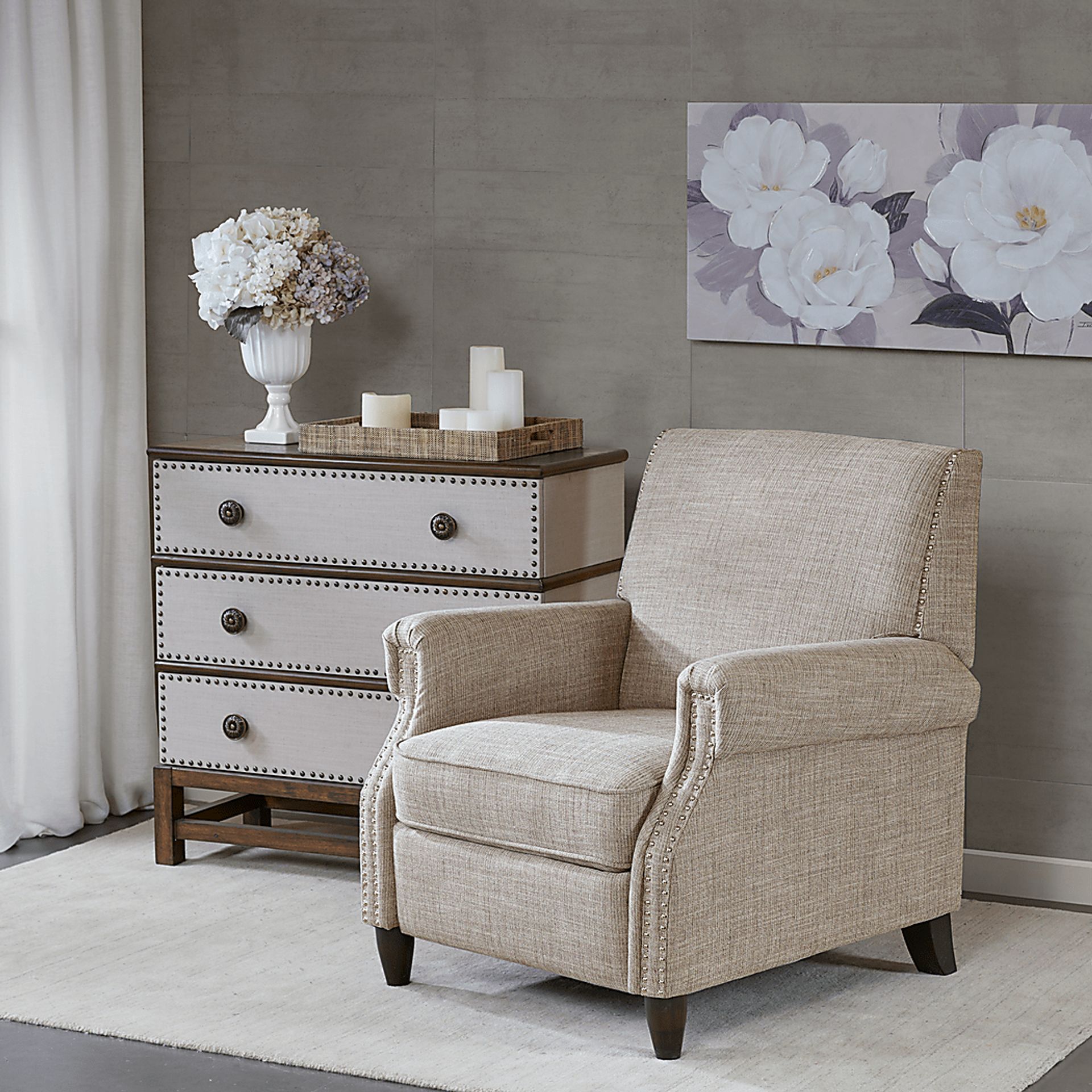 Ellon Sand Pushback Recliner - Image 7