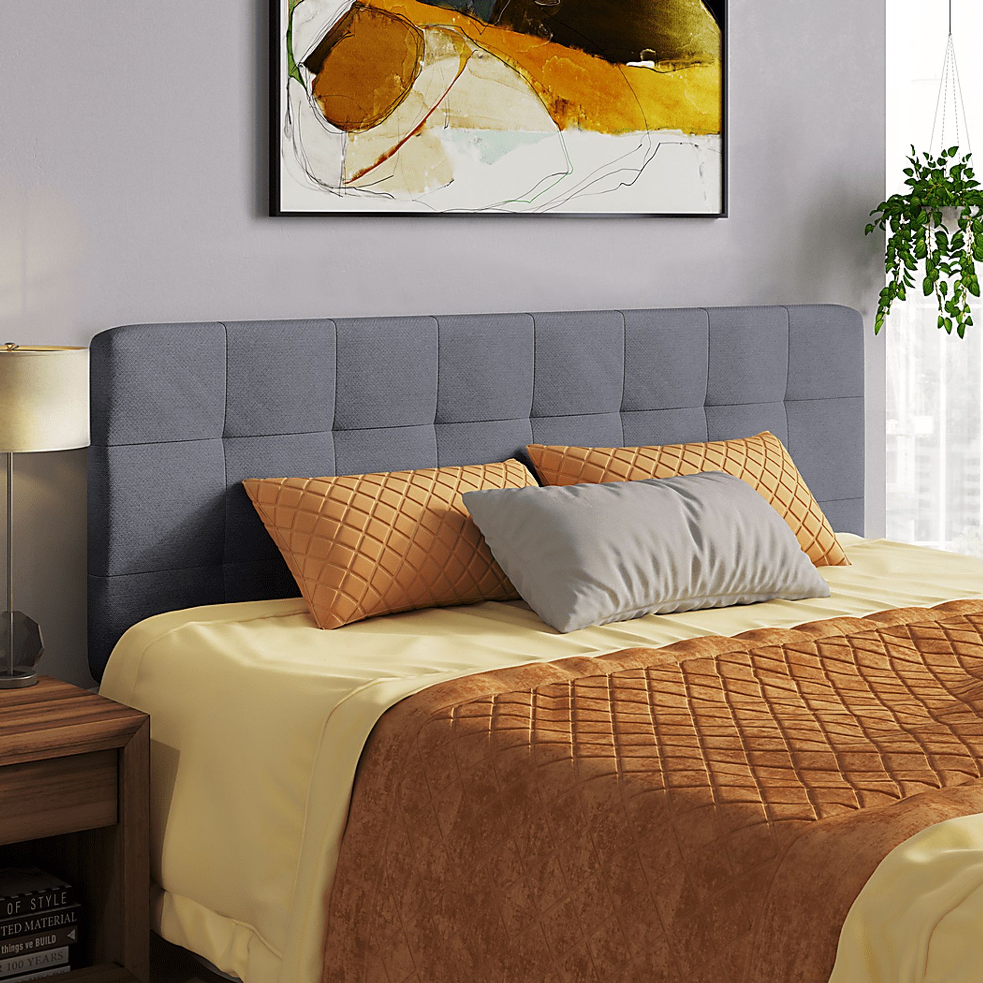 Ellor Lane Charcoal Full/Queen Headboard - Image 2