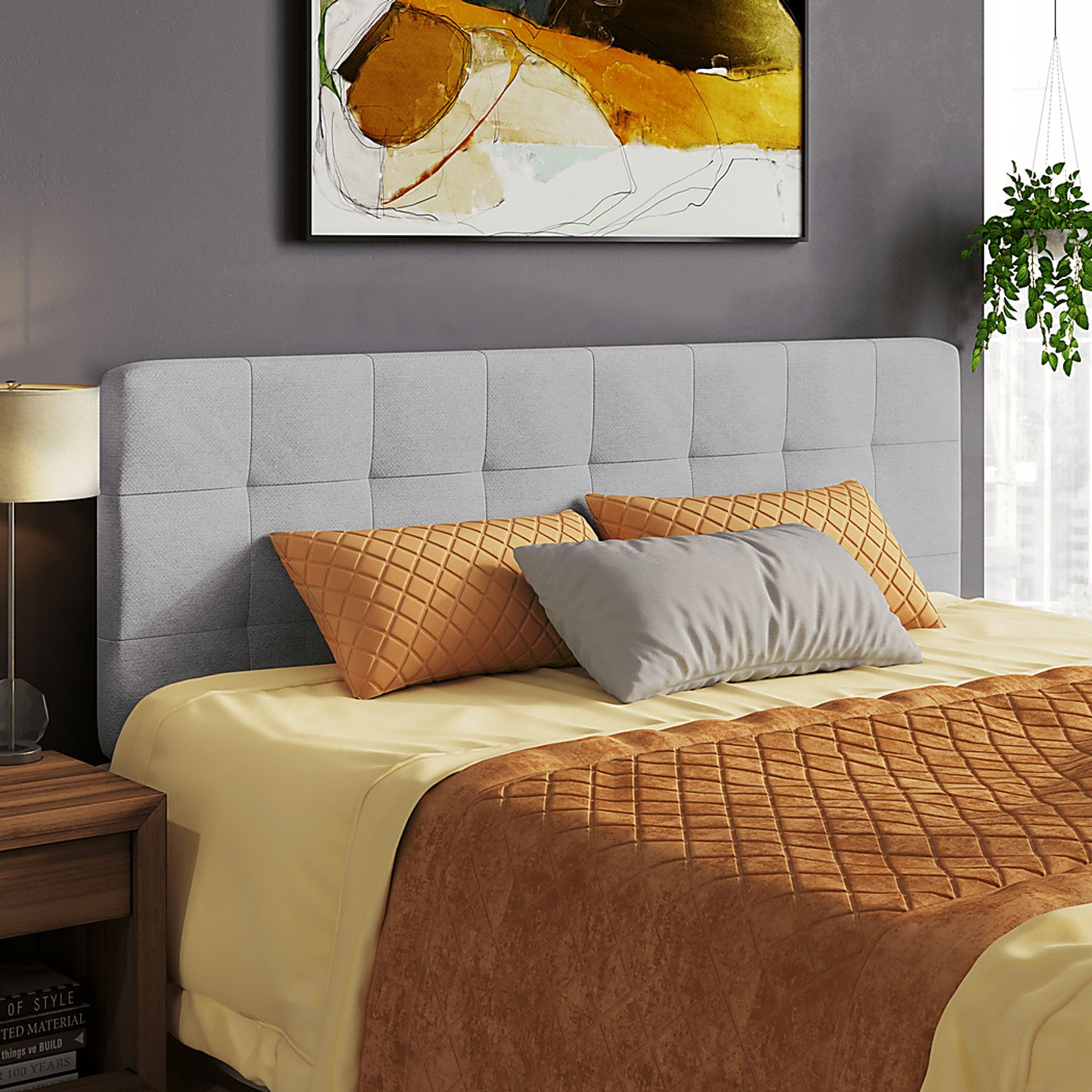 Ellor Lane Gray Full/Queen Headboard - Image 2