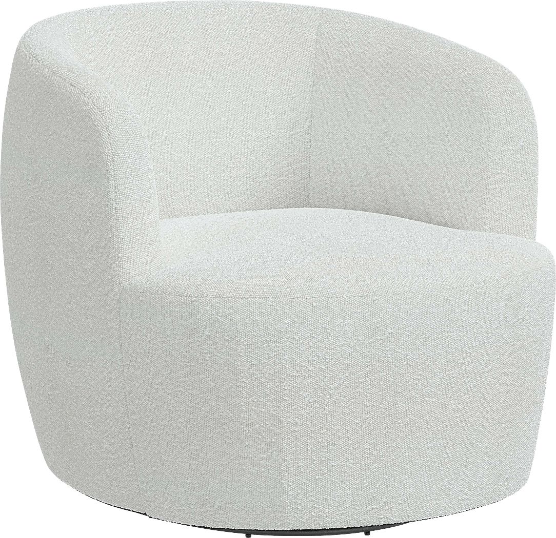 Elloran Cream Swivel Accent Chair