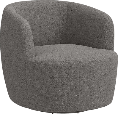 Elloran Dark Gray Swivel Accent Chair
