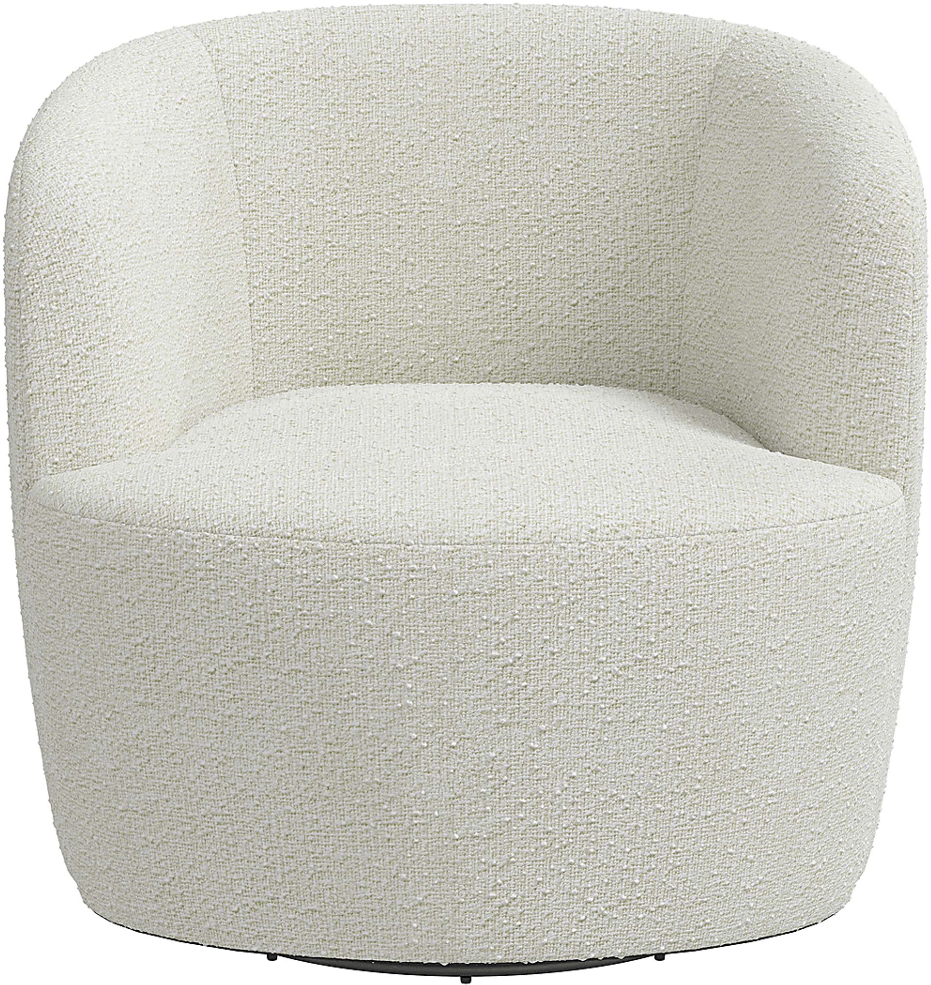 Elloran White Swivel Accent Chair - Image 2