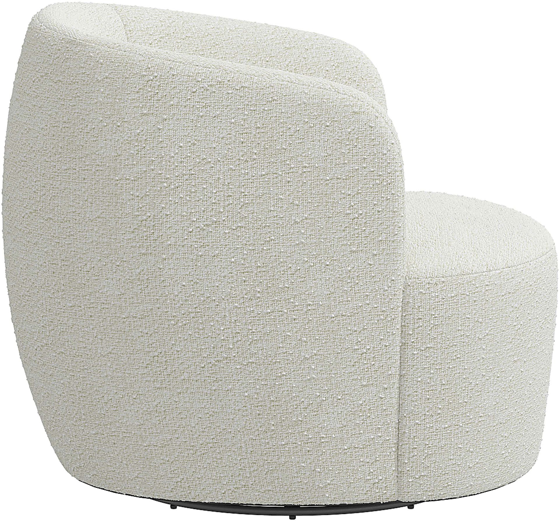 Elloran White Swivel Accent Chair - Image 3