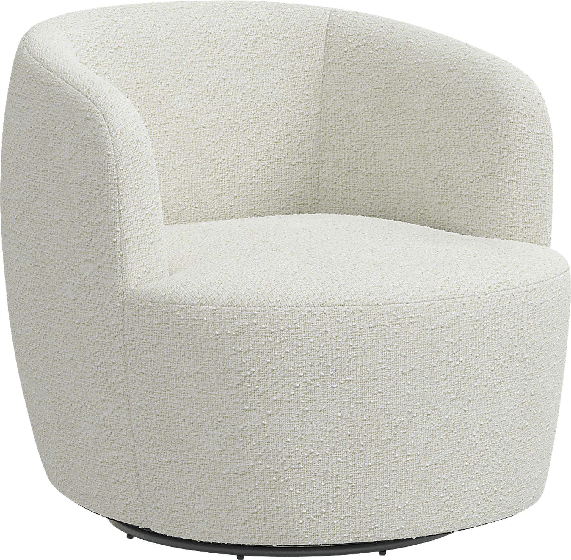 Elloran White Swivel Accent Chair - Image 1