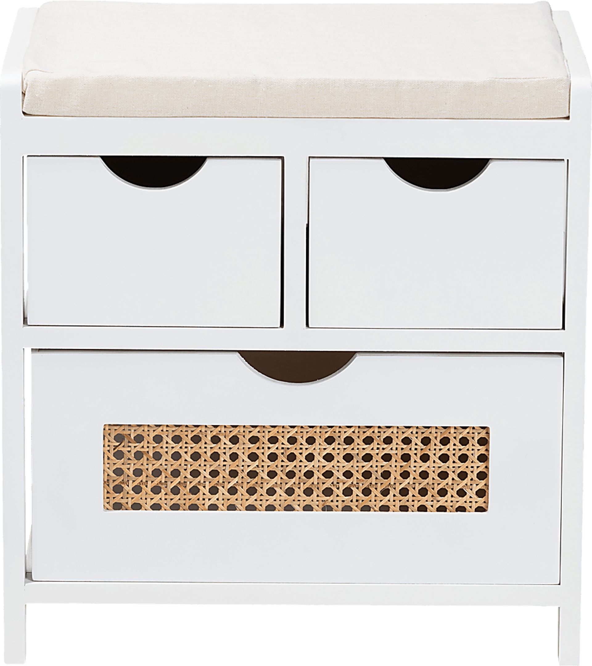 Ellortina White Storage Bench - Image 5