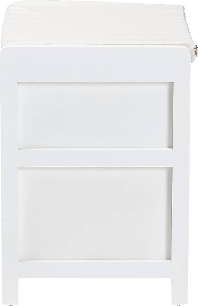 Ellortina White Storage Bench - Thumbnail - Image 6